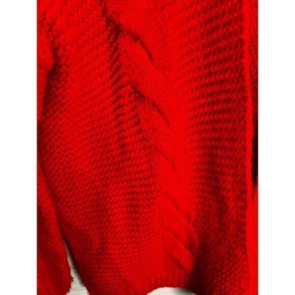 Forever 21 Cable Knit Open Cardigan Orange Small - Picture 3 of 5
